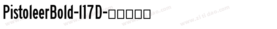 PistoleerBold-l17D字体转换