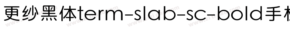 更纱黑体term-slab-sc-bold手机版字体转换