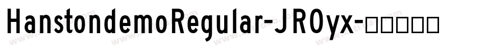 HanstondemoRegular-JROyx字体转换