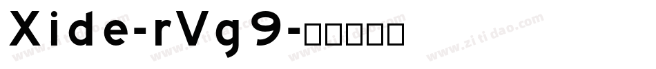 Xide-rVg9字体转换