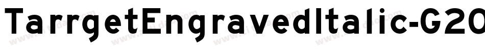 TarrgetEngravedItalic-G20y字体转换