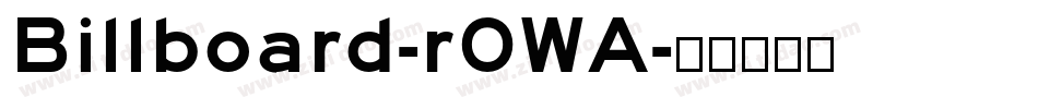 Billboard-r0WA字体转换