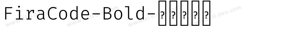 FiraCode-Bold字体转换