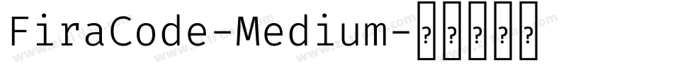 FiraCode-Medium字体转换
