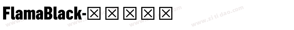 FlamaBlack字体转换