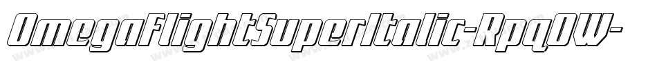 OmegaFlightSuperItalic-RpqOW字体转换