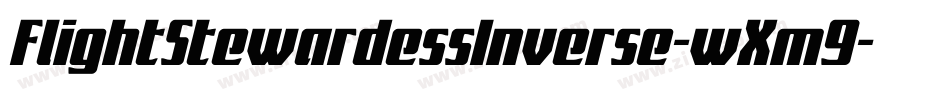 FlightStewardessInverse-wXm9字体转换