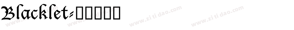 Blacklet字体转换