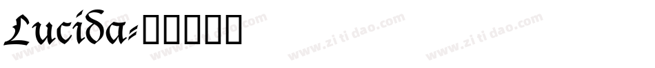 Lucida字体转换