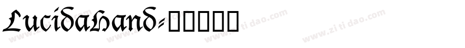LucidaHand字体转换