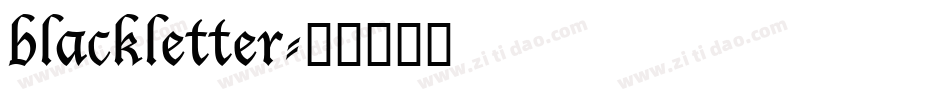 blackletter字体转换