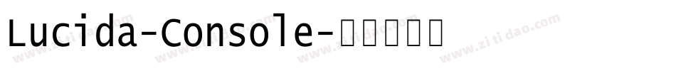 Lucida-Console字体转换