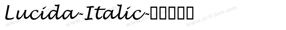 Lucida-Italic字体转换