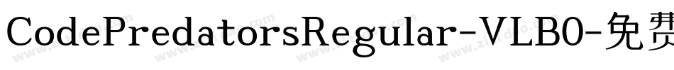 CodePredatorsRegular-VLB0字体转换