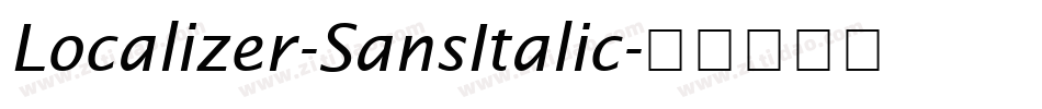 Localizer-SansItalic字体转换