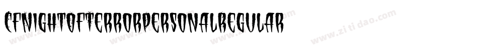 CfNightOfTerrorPersonalRegular-ALPOD字体转换