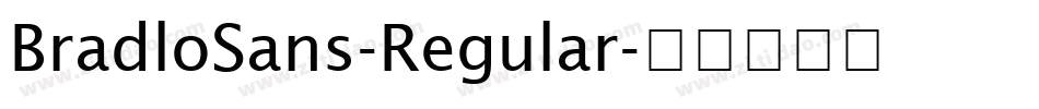 BradloSans-Regular字体转换