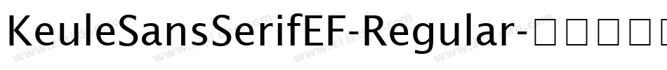 KeuleSansSerifEF-Regular字体转换