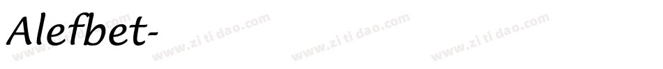 Alefbet字体转换