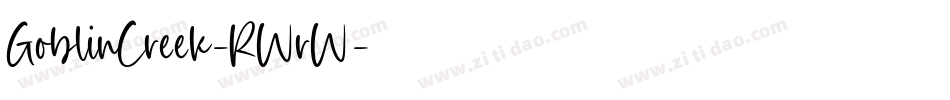 GoblinCreek-RWrW字体转换