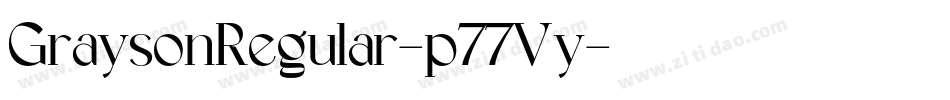 GraysonRegular-p77Vy字体转换