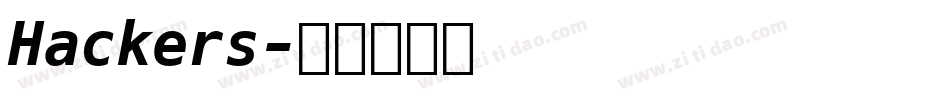 Hackers字体转换
