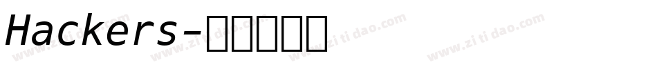 Hackers字体转换