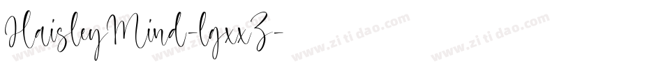 HaisleyMind-lgxxZ字体转换