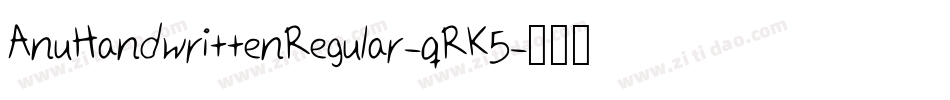 AnuHandwrittenRegular-qRK5字体转换