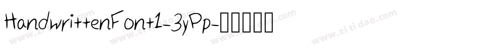 HandwrittenFont1-3yPp字体转换