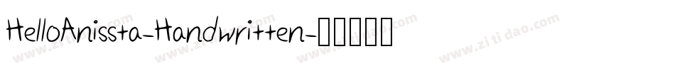 HelloAnissta-Handwritten字体转换