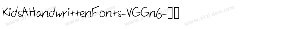 KidsAHandwrittenFonts-VGGn6字体转换