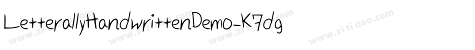 LetterallyHandwrittenDemo-K7dgl字体转换