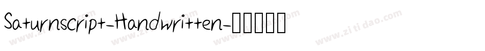 Saturnscript-Handwritten字体转换