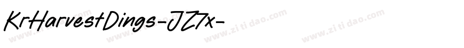 KrHarvestDings-JZ7x字体转换