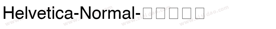 Helvetica-Normal字体转换
