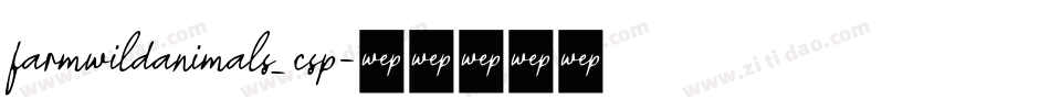 farmwildanimals_csp字体转换