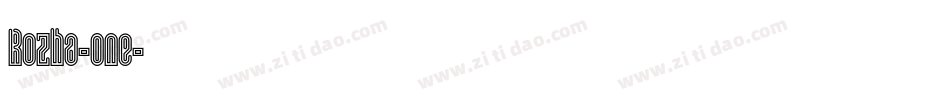 Rozha-one字体转换