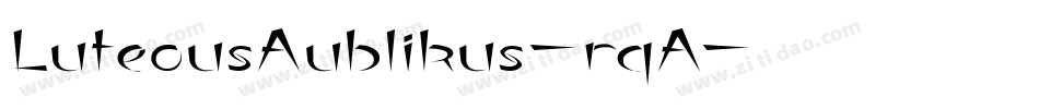 LuteousAublikus-rqA字体转换