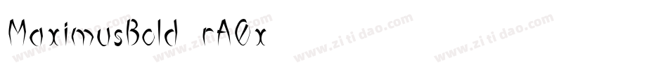 MaximusBold-rA0x字体转换