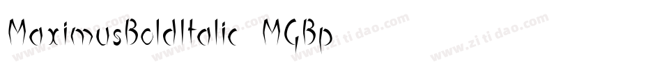 MaximusBoldItalic-MGBp字体转换
