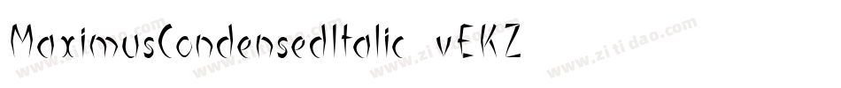 MaximusCondensedItalic-vEKZ字体转换