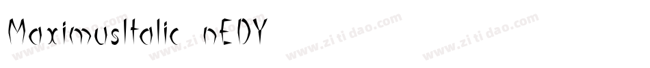 MaximusItalic-nEDY字体转换