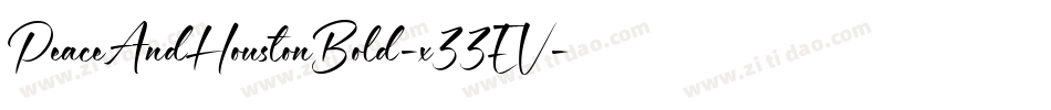 PeaceAndHoustonBold-x33EV字体转换