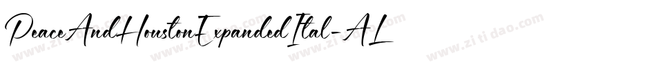 PeaceAndHoustonExpandedItal-ALLMD字体转换