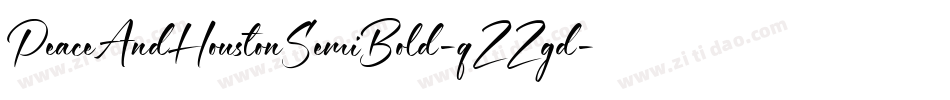 PeaceAndHoustonSemiBold-qZZgd字体转换