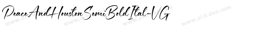 PeaceAndHoustonSemiBoldItal-VGG3x字体转换