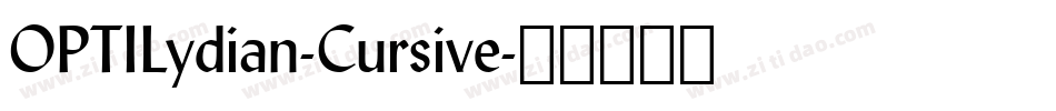 OPTILydian-Cursive字体转换