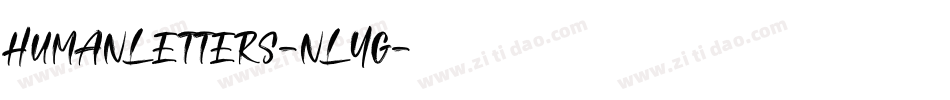 HumanLetters-nLYg字体转换