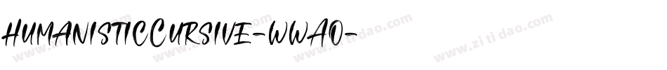 HumanisticCursive-WWAO字体转换